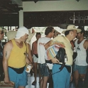 IDN Bali 1990OCT02 WRLFC WGT 002  Darkie's got all the essentials for the day out, Macca's and beer!!! What more could you want for breakfast??? : 1990, 1990 World Grog Tour, Asia, Bali, Indonesia, October, Rugby League, Wests Rugby League Football Club